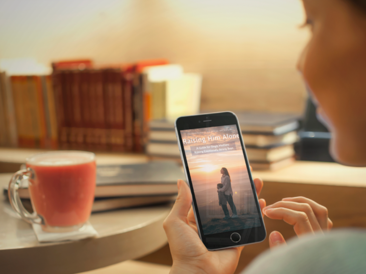 single mother, raising boys, parenting guide, fatherless sons, emotional intelligence, boy mom, single mom help, masculine development, parenting strategy, discipline for boys, absent father, raising strong boys, mother son relationship, parenting ebook, digital parenting guide, boys emotional health, single parent support, raising men, positive masculinity, parenting tools